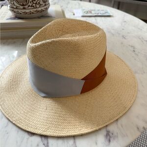 Freya Gardenia Tan and Blue Fedora Hat